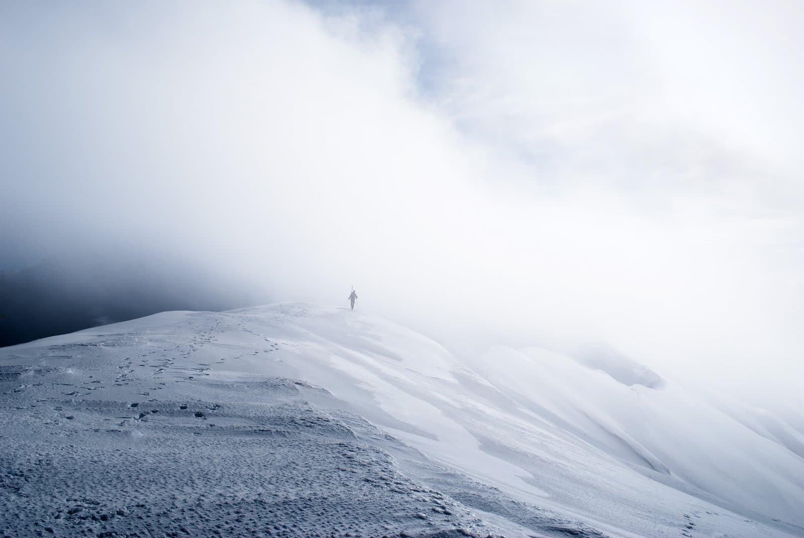 Playground: snowy ridge in cloud