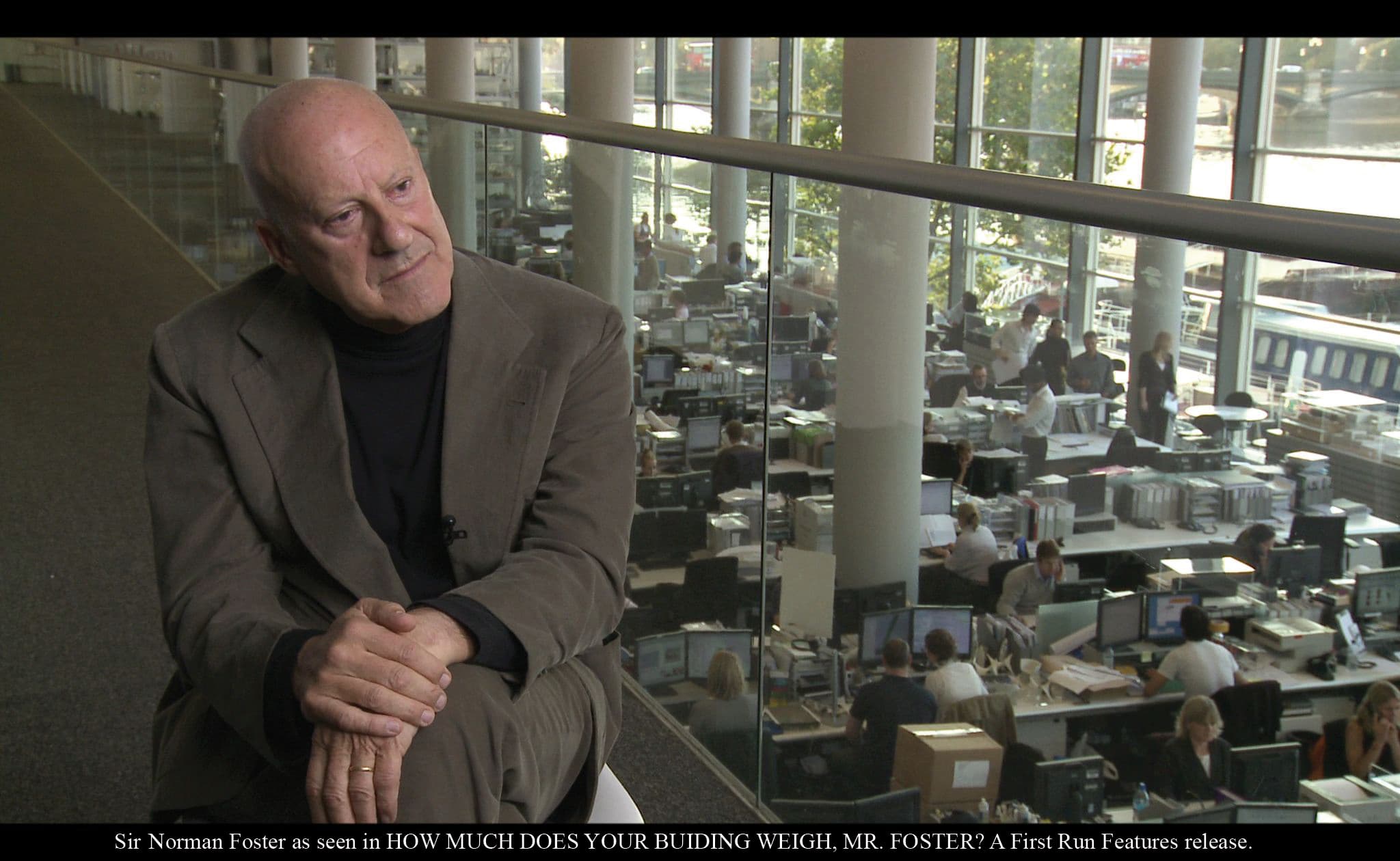 Norman Foster in the studio, from How Much Does Your Building Weigh, Mr. Foster? (2010)
