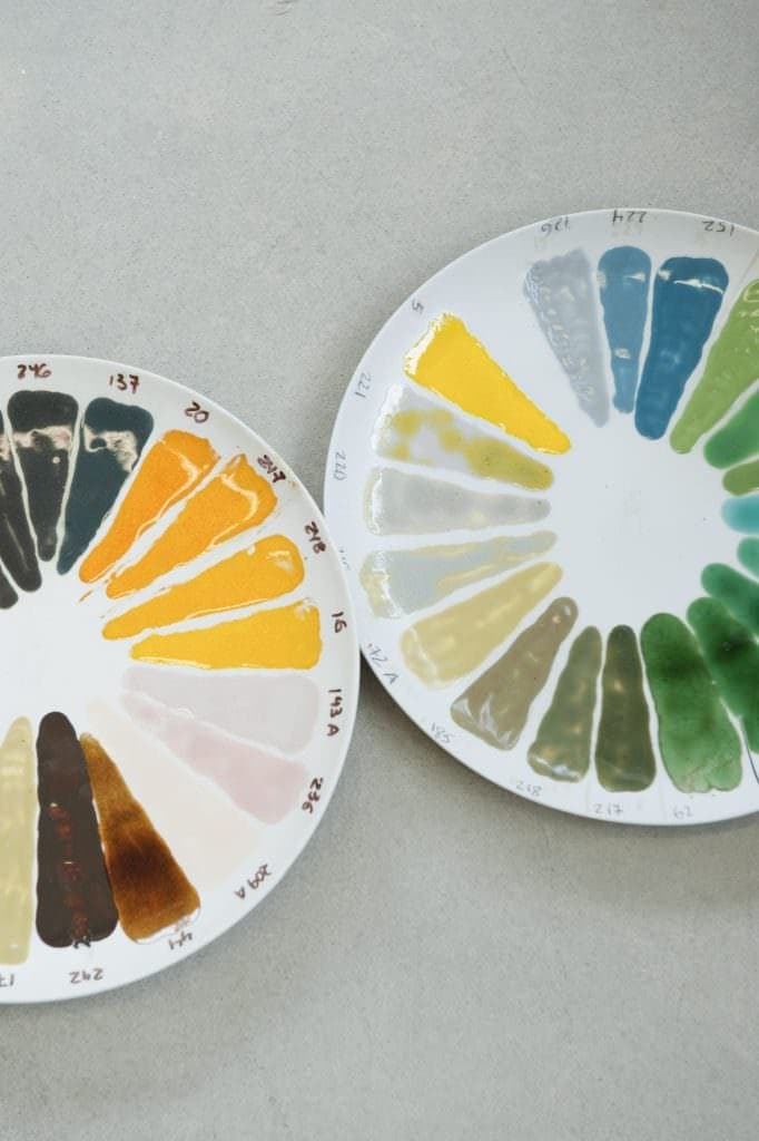 Coloured Vases (series 3): glaze color tests