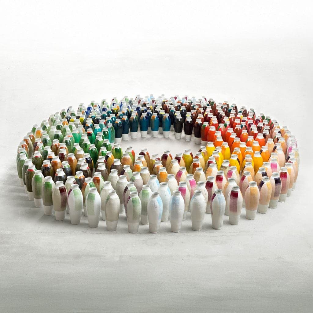 Coloured Vases (series 3), 2010: circular arrangement