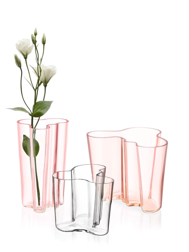 Iittala summer 2013: Aalto vases in clear and salmon pink