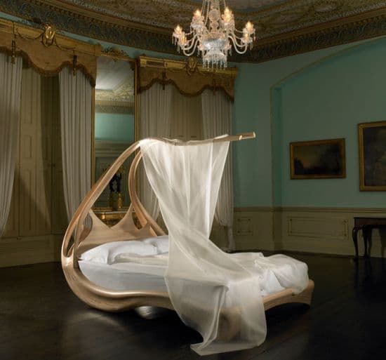 Joseph Walsh: Enignum Canopy Bed, Formations collection, reverse view.