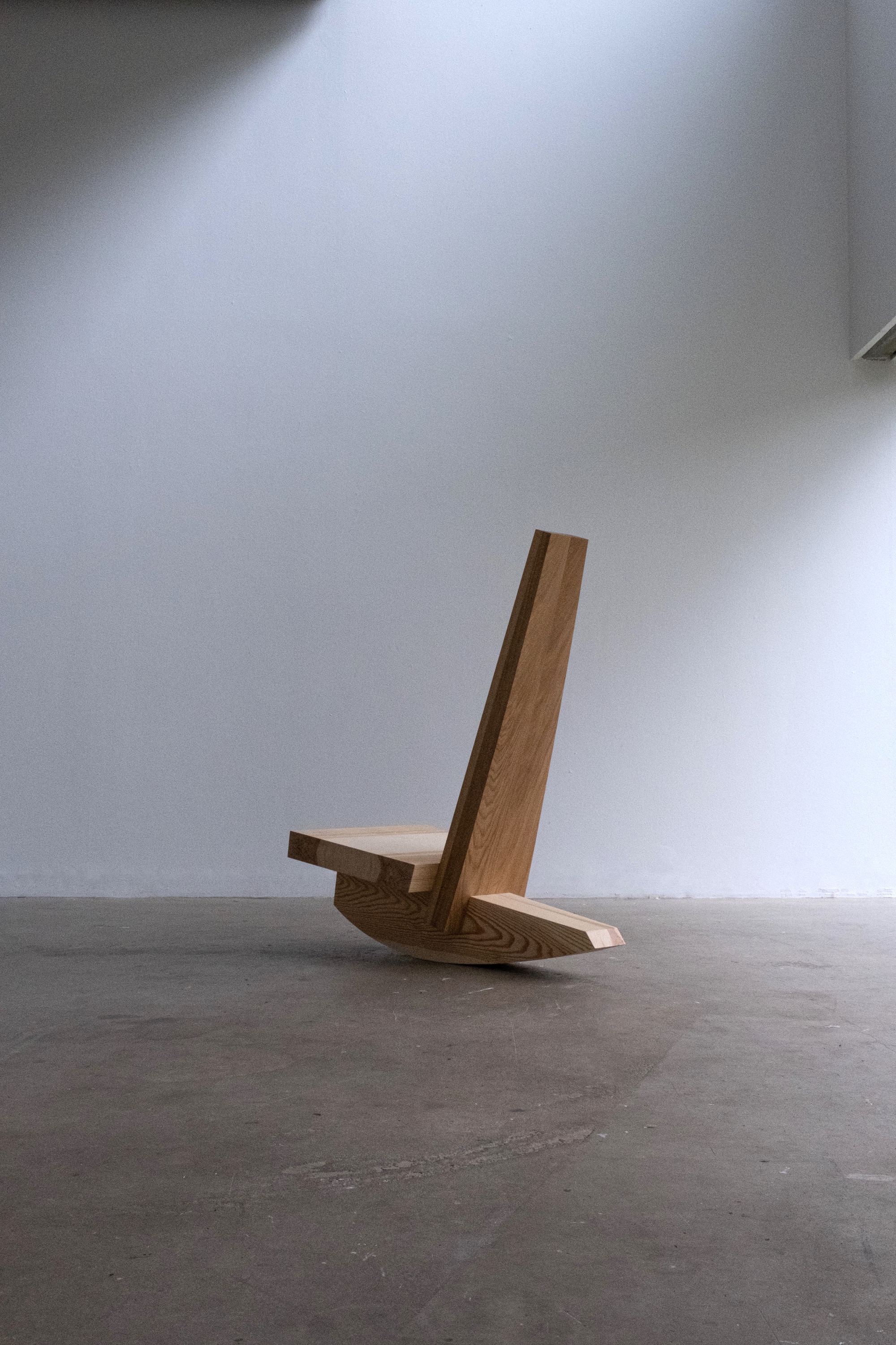 The rocking chair from Weight of Wood, shown as a complete object.