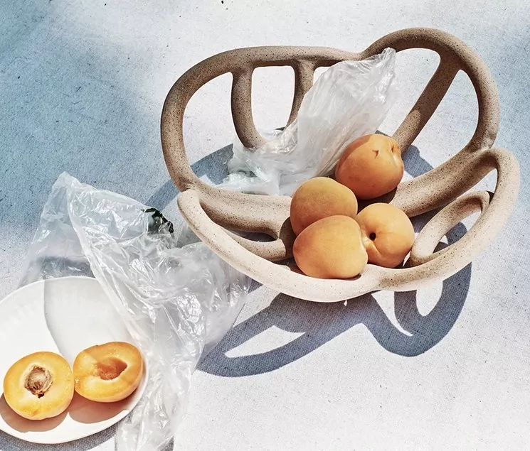 Prong Fruit Bowl, Terracotta: SIN ceramics - Handmade in Brooklyn