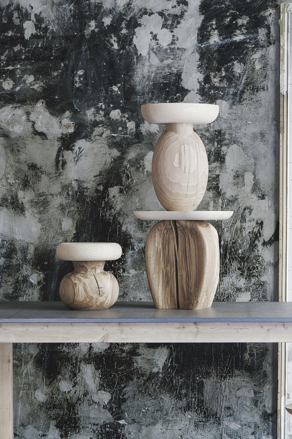Wood Shelves & Pedestals by Anne Brandhoej 3